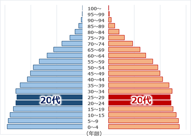 2022年 世界の人口ピラミッド