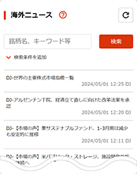海外市況 ニュース一覧
