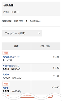 スクリーニング検索結果