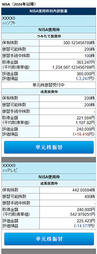 るいとう単元株振替