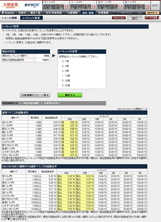 申込内容の入力