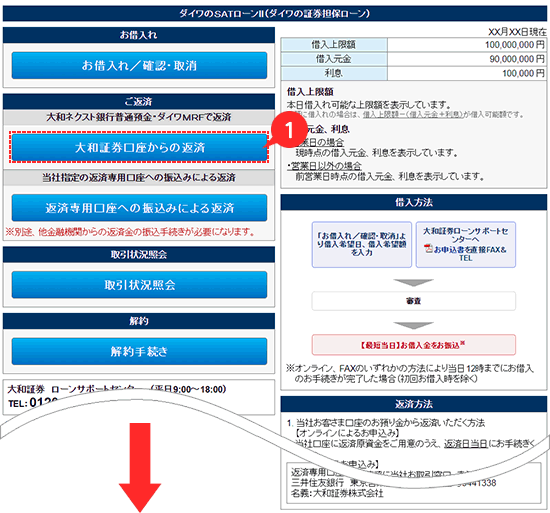 返済申込