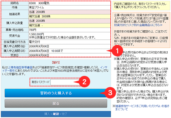 内容確認画面