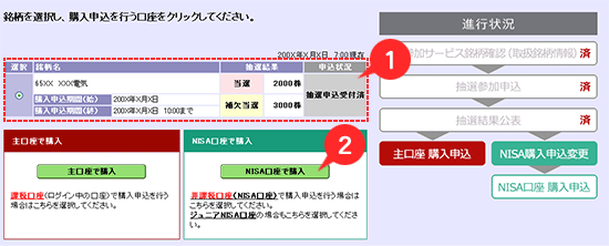 銘柄選択画面