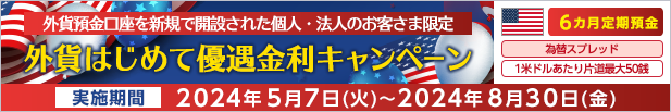 外貨はじめて優遇金利キャンペーン