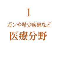 1 ガンや希少疾患など医療分野