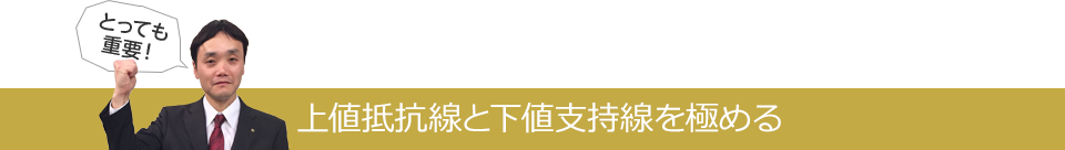 上値抵抗線と下値支持線を極める