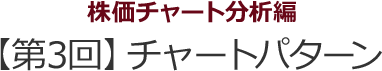 株価チャート分析編　【第3回】チャートパターン