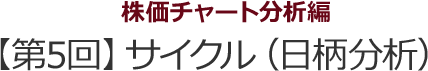 株価チャート分析編　【第5回】サイクル（日柄分析）