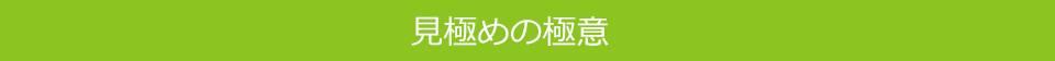 見極めの極意