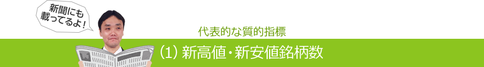 代表的な質的指標（1）新高値・新安値銘柄数